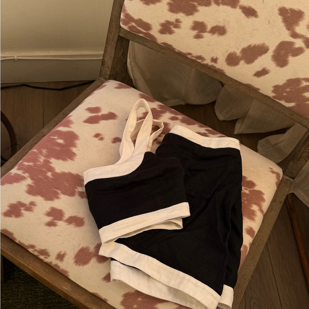 Reformation Black and White Cropped Set